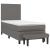 Pat box spring cu saltea, gri, 90x200 cm, piele ecologică GartenMobel Dekor