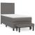 Pat box spring cu saltea, gri, 90x200 cm, piele ecologică GartenMobel Dekor