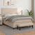 Pat box spring cu saltea, cappuccino, 140x190cm piele ecologică GartenMobel Dekor