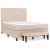 Pat box spring cu saltea, cappuccino, 140x200cm piele ecologică GartenMobel Dekor
