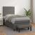 Pat box spring cu saltea, gri, 90x190 cm, piele ecologică GartenMobel Dekor