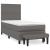 Pat box spring cu saltea, gri, 90x190 cm, piele ecologică GartenMobel Dekor