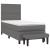 Pat box spring cu saltea, gri, 90x200 cm, piele ecologică GartenMobel Dekor