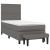 Pat box spring cu saltea, gri, 100x200 cm, piele ecologică GartenMobel Dekor
