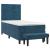 Pat box spring cu saltea, albastru închis, 90x190 cm, catifea   GartenMobel Dekor
