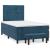 Pat box spring cu saltea, albastru închis, 120x200 cm, catifea GartenMobel Dekor