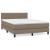 Pat continental cu saltea gri taupe 140x200 cm material textil GartenMobel Dekor