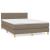 Pat continental cu saltea gri taupe 140x200 cm material textil GartenMobel Dekor