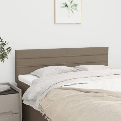 Tăblii de pat, 2 buc., gri taupe, 72x5x78/88 cm, textil GartenMobel Dekor