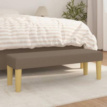 Bancă, gri taupe, 100x30x30 cm, textil GartenMobel Dekor