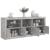 Dulap cu lumini LED, gri beton, 162x37x67 cm GartenMobel Dekor