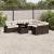 Set canapele de grădină cu perne, 10 piese, maro, poliratan GartenMobel Dekor