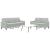 Set de canapele cu perne, 2 piese, gri deschis, catifea GartenMobel Dekor