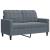 Set de canapele cu perne, 2 piese, gri închis, catifea GartenMobel Dekor