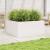 Jardinieră de grădină, alb, 100x100x46 cm, lemn masiv de pin GartenMobel Dekor