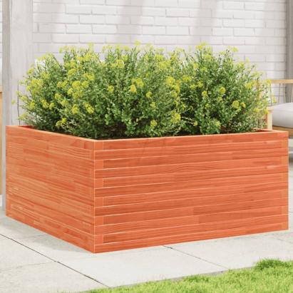 Jardinieră grădină, maro ceruit, 100x100x46 cm, lemn masiv pin GartenMobel Dekor