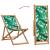 Scaun plajă pliabile model frunze lemn masiv eucalipt/țesătură GartenMobel Dekor