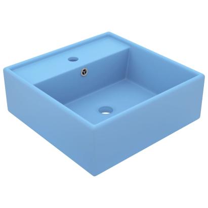 Chiuvetă lux preaplin, bleu mat, 41x41 cm, ceramică, pătrat GartenMobel Dekor