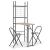 Set mobilier bucătărie, suport depozitare, 3 piese, MDF și oțel GartenMobel Dekor
