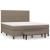 Pat continental cu saltea, gri taupe, 180x200 cm, textil GartenMobel Dekor