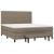 Pat continental cu saltea, gri taupe, 180x200 cm, textil GartenMobel Dekor