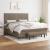 Pat continental cu saltea, gri taupe, 180x200 cm, textil GartenMobel Dekor