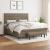 Pat continental cu saltea, gri taupe, 180x200 cm, textil GartenMobel Dekor