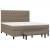Pat continental cu saltea, gri taupe, 180x200 cm, textil GartenMobel Dekor