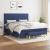 Pat box spring cu saltea, albastru, 180x200 cm, material textil GartenMobel Dekor