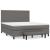 Pat box spring cu saltea, gri, 180x200 cm, piele ecologică GartenMobel Dekor
