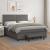 Pat box spring cu saltea, gri, 180x200 cm, piele ecologică GartenMobel Dekor