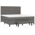 Pat box spring cu saltea, gri, 180x200 cm, piele ecologică GartenMobel Dekor