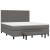 Pat box spring cu saltea, gri, 180x200 cm, piele ecologică GartenMobel Dekor