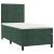 Pat box spring cu saltea, verde închis, 90x200 cm, catifea GartenMobel Dekor