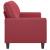 Canapea cu 2 locuri, roșu vin, 120 cm, material textil GartenMobel Dekor