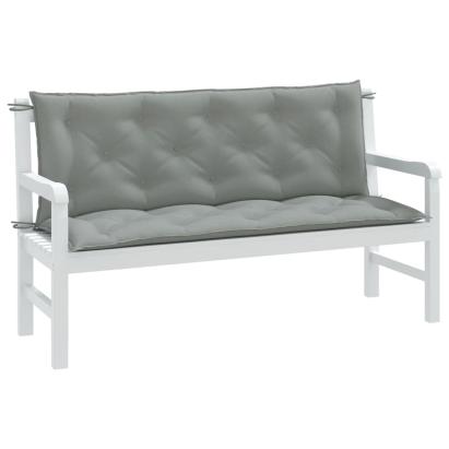 Pernă bancă de grădină 2db melanj gri deschis 150x50x7cm textil GartenMobel Dekor