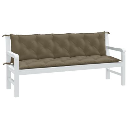 Pernă bancă de grădină, 2 buc. melanj taupe, 180x50x7 cm textil GartenMobel Dekor