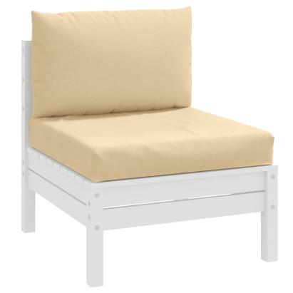 Perne de paleți, 2 buc., melanj bej, material textil GartenMobel Dekor
