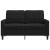 Canapea cu 2 locuri, negru, 120 cm, catifea GartenMobel Dekor