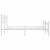 Cadru de pat metalic cu tăblie de cap/picioare, alb, 180x200 cm GartenMobel Dekor