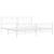 Cadru de pat metalic cu tăblie de cap/picioare, alb, 193x203 cm GartenMobel Dekor