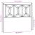 Tăblie de pat metalică, alb, 100 cm GartenMobel Dekor