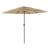 Umbrelă soare de grădină cu stâlp din oțel, maro 248x248x248 cm GartenMobel Dekor