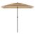 Umbrelă soare de grădină cu stâlp din oțel, maro 248x248x248 cm GartenMobel Dekor