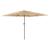Umbrelă soare de grădină cu stâlp din oțel, maro 288x288x225 cm GartenMobel Dekor