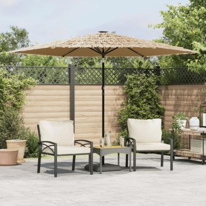 Umbrelă soare de grădină cu stâlp din oțel, maro 288x288x225 cm GartenMobel Dekor