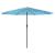 Umbrelă soare de grădină stâlp din oțel, albastru 388x388x248cm GartenMobel Dekor