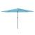 Umbrelă soare de grădină stâlp din oțel, albastru 388x388x248cm GartenMobel Dekor
