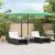 Umbrelă soare de grădină stâlp din lemn verde 388x388x248 cm GartenMobel Dekor