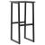 Scaune bar 4 buc. negru 38x38x80 cm oțel vopsit electrostatic GartenMobel Dekor